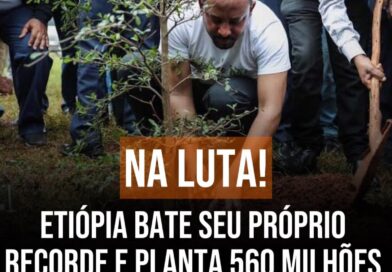 LUTA CONTRA O DESMATAMENTO! Em um feito impressionante de mobilização nacional e ação climática, a Etiópia estabeleceu um novo recorde mundial ao plantar 560 milhões de árvores em apenas um dia. Este evento histórico foi liderado pelo Primeiro Ministro Abiy Ahmed e contou com a participação ativa de 34 milhões de etíopes.

A Etiópia enfrenta desafios ambientais significativos, incluindo desmatamento e degradação do solo. Esses problemas são exacerbados pelas mudanças climáticas, que ameaçam a biodiversidade e a segurança alimentar do país.

O governo etíope, sob a liderança de Abiy Ahmed, lançou a “Iniciativa Legado Verde” para revitalizar o ambiente do país. Este programa ambicioso não apenas visa replantar florestas extintas mas também envolver a comunidade em esforços de conservação.

Para alcançar essa meta audaciosa, o governo utilizou uma organização excepcional e campanhas de conscientização em massa. Escolas, instituições governamentais e cidadãos de todas as idades foram mobilizados para plantar árvores em mais de 300.000 hectares de terra em todo o país. A iniciativa foi cuidadosamente planejada para garantir que cada participante soubesse exatamente onde e como plantar, maximizando a eficiência e o impacto do evento.

Além da conscientização, o governo etíope incentivou a participação através de várias estratégias. Isso incluiu a disponibilização de transporte gratuito para locais de plantio, provisão de ferramentas de plantio e recursos necessários, e a organização de eventos comunitários que incluíram música, comida e discursos de líderes locais para motivar e agradecer aos voluntários.

Fonte: @pmabiyahmed