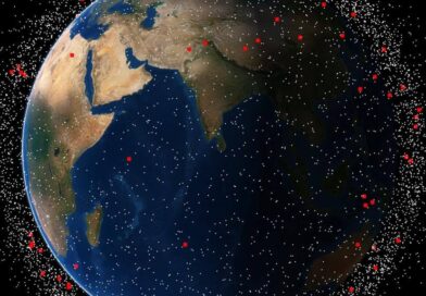Vai cair…
Satélites atualmente em órbita. (Os vermelhos estão ativos, os branc…