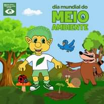 Pode ser um doodle de texto que diz "13 NỌ NÇÃD CONTRA MUDANÇA CLOBAL 00C CLIMA и dia mundial do MEIO AMBIENTE"