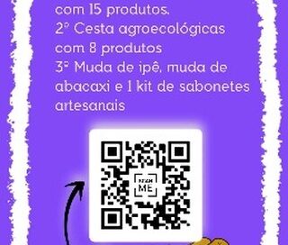 Salve, pessoal! *Nesse domingo, 07/07*, temos um encontro marcado na *Feira da Roça, em Vargem Grande*, a partir das 09h. Vamos falar sobre Soberania Alimentar, Programa de Aquisição de Alimentos/PAA, Agricultura Urbana e Quilombola, Nutricidio e Racismo Alimentar, Feira Solidária, Bem Viver e muito mais. Para apoiar essa iniciativa tão importante e fortalecer nossa Feira, estamos com uma *rifa muito especial*. Às 13h do dia 14/07 serão sorteados três prêmios: *1) Cesta Agroecológica com 15 Produtos; 2) Cesta Agroecológica com 8 Produtos; 3) Muda de ipê, abacaxi e um kit de sabonetes artesanais*.
Não fique de fora. *Cada rifa custa apenas R$10*. Contamos com sua colaboração!
Participe e nos vemos lá!
https://rd.app/s/qI4LzpHO0wL
Link ativo nos stories Salve, pessoal! *Nesse domingo, 07/07*, temos um encontro marcado na *Feira da Roça, em Vargem Grande*, a partir das 09h. Vamos falar sobre Soberania Alimentar, Programa de Aquisição de Alimentos/PAA, Agricultura Urbana e Quilombola, Nutricidio e Racismo Alimentar, Feira Solidária, Bem Viver e muito mais. Para apoiar essa iniciativa tão importante e fortalecer nossa Feira, estamos com uma *rifa muito especial*. Às 13h do dia 14/07 serão sorteados três prêmios: *1) Cesta Agroecológica com 15 Produtos; 2) Cesta Agroecológica com 8 Produtos; 3) Muda de ipê, abacaxi e um kit de sabonetes artesanais*.
Não fique de fora. *Cada rifa custa apenas R$10*. Contamos com sua colaboração!
Participe e nos vemos lá!
https://rd.app/s/qI4LzpHO0wL
Link ativo nos stories